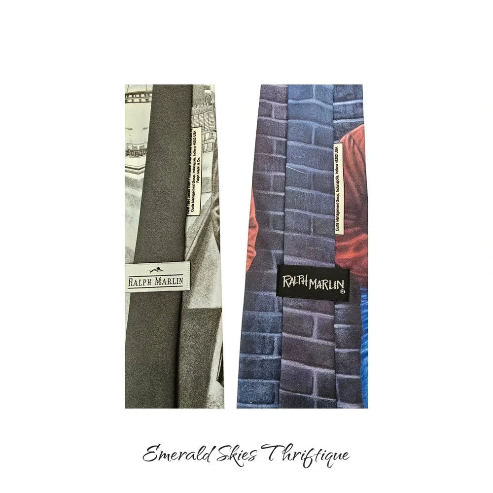 Ralph Marlin James Dean ties, set up two. Free shipping